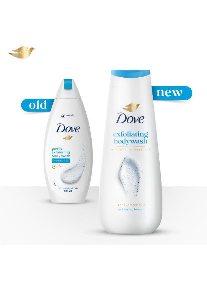 Dove Exfoliating Bodywash with Triple Hydration Serum, 300ml - Image 4